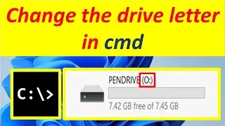Change the driver letter from cmd prompt in windows 