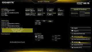 Quick Bios Overview Gigabyte B760m DS3H LGA 1700 motherboard with I3 13100f installed