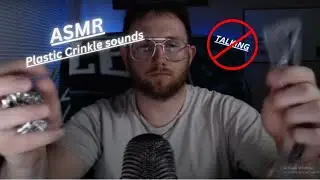 ASMR - Plastic Crinkling Sound, No Talking(Plastic Fork/Cat Toy)