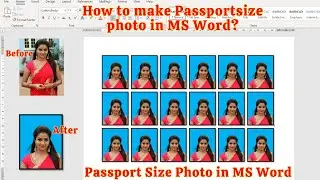 How to make passport size photo in Microsoft word? | Passport size photo