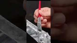 Cardboard Sword Painting Metal Texture #cardboardsword #howtopaint #texturepainting #metalflakepaint