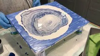 Fluid Art Cloud Effect-Acrylic Pouring Group Collaboration