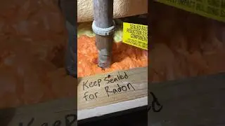 Sealing a Plumbing Blockout for Radon Mitigation