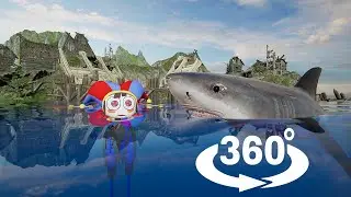 360° Shark Following  Pomni || the amazing digital circus VR