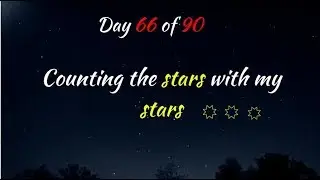 Day 66 of 90 Counting the stars with my stars