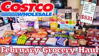 Costco Grocery Haul for February//my Costco cart with PRICES!