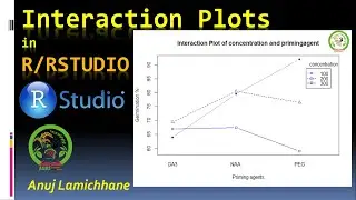 Interaction plots for 2 factor Factorial experiment in RStudio