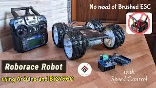 Roborace Robot using Arduino and BTS7960 | Wireless Robot with Flysky fsi6 [without Brushed ESC]