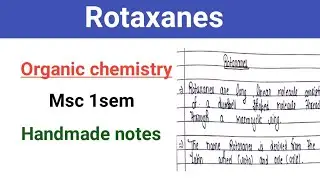 Rotaxanes msc | Rotaxanes | msc 1 sem