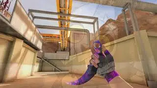 Обзор на сет Керамбит Purple Camo + перчатки Raider