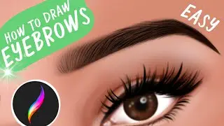How to draw EYEBROWS for BEGINNERS [Procreate digital art tutorial]