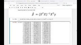 5 - Multiple Linear Regression (Least Squares Approach) Matrix Implementation in Python