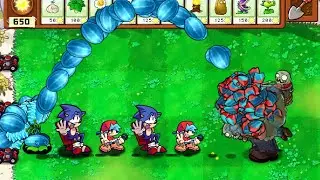 Friday Night Funkin' Sonic.Exe BF Vs Plants Vs Zombies - PVZ #1