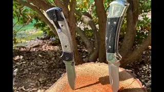 New versions of Buck Knives' classic 112 Ranger-  the Nickel Silver Drop Point and Ranger Sport