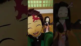 little nezuko cute dancing with tanjiro