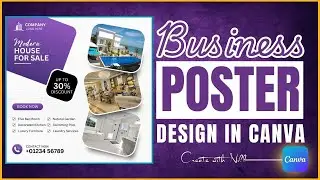 Modern Real Estate Business Banner Design (Canva Tutorial for Beginners)