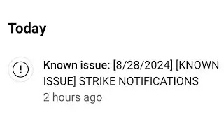 Yt studio known issue strike notification | Known issue strike notification yt studio