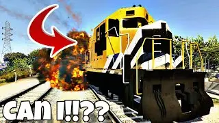 CAN TANK STOP A TRAIN IN GTA5!!?? | GTA-5 CHALLENGE | FUN GAMEPLAY