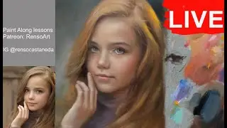Painting a Girl's Face to Life with Soft Textures - Live Portrait Painting
