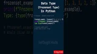 Data type  (Frozenset Type) in Python 