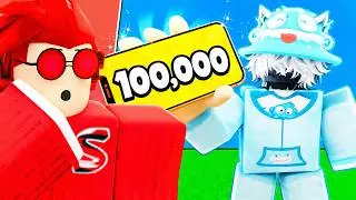 He Hit 100,000 Wins in Roblox Bedwars..