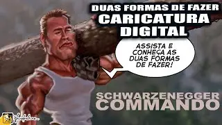 caricatura digital schwarzenegger #filme #caricatura #tempodearte