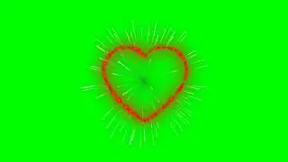 Heart shape  green screen hd free