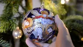 Елочный шар "Рождество". Витражная роспись
