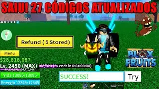 NOVO CÓDIGO + 27 CÓDIGOS ATUALIZADOS DE RESET STATUS EXP E BELI DO BLOX FRUITS (roblox)