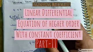 Linear Differential Equation of Higher Order-II || Rules of CF & PI || D.E For GATE || Lecture 8 ||