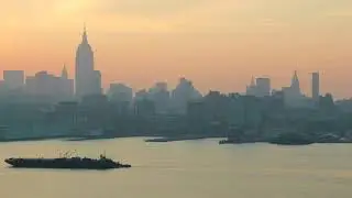 nyc skyline sunrise time lapse