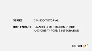 Django registration redux part1