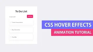 Create Hover Animations in CSS | HTML & CSS Tutorial