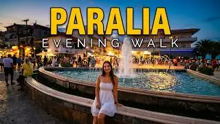 Paralia Katerini Beach Evening Walk Greece September 2024