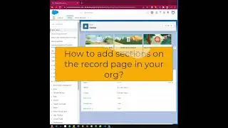 How to add sections on the record page in your org?