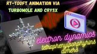 Electron Dynamics animation of Tetraphenylporphyrin (TPP) and Zn-TPP dimers via TURBOMOLE & CrysX