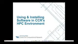 Using Software in CCR's HPC Environments