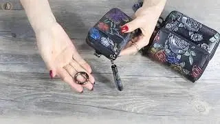 Porte Clé Cuir Fleur