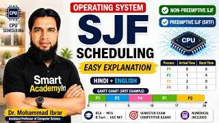 SJF Scheduling Algorithm in OS | Shortest Job First Explained with Example | Hindi + English