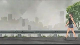 Грубая анимация походки с фоном