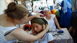 Turban tying at the European Yoga Festival, Style #3