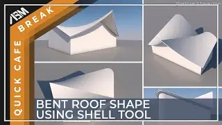 Bent house roof shape using shell tool in Archicad