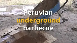Cooking a traditional Peruvian Pachamanca | Buried barbecue in the Andes