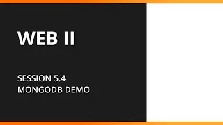 Web 2  - MongoDB Demo
