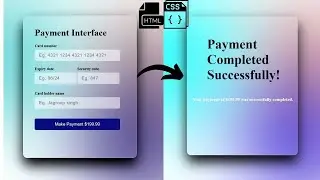 payment interface card - html,css only - credit card payment 