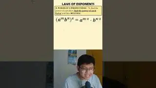 Law of Exponents: Power of a Product Rule [Example 1] #mathwithteacherjustin #math7 #algebra