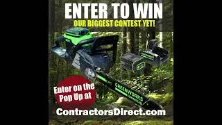 Want a Greenworks 16" 82V Chainsaw? Visit Contractors Direct and enter to win.