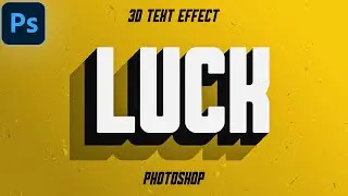 How to Easily Create a 3D Text in Adobe Photoshop For all Photoshop Versions !