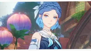Magical Kokomi ❤️ helps oceanid version 3.8 exclusive cutscene| Klee and Kaeya Fontain look 🤯