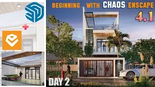 Beginning Use With Enscape 4.1  Tutorial Exterior EP1 I  Part 2 END I #2024